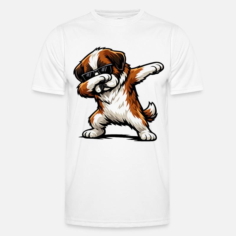 Dabbing St. Bernard Men's Functional T-Shirt