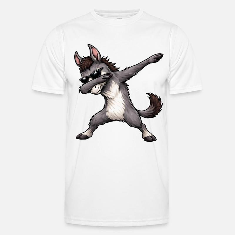 Dabbing Donkey - Funktionsshirt til herrer - hvid