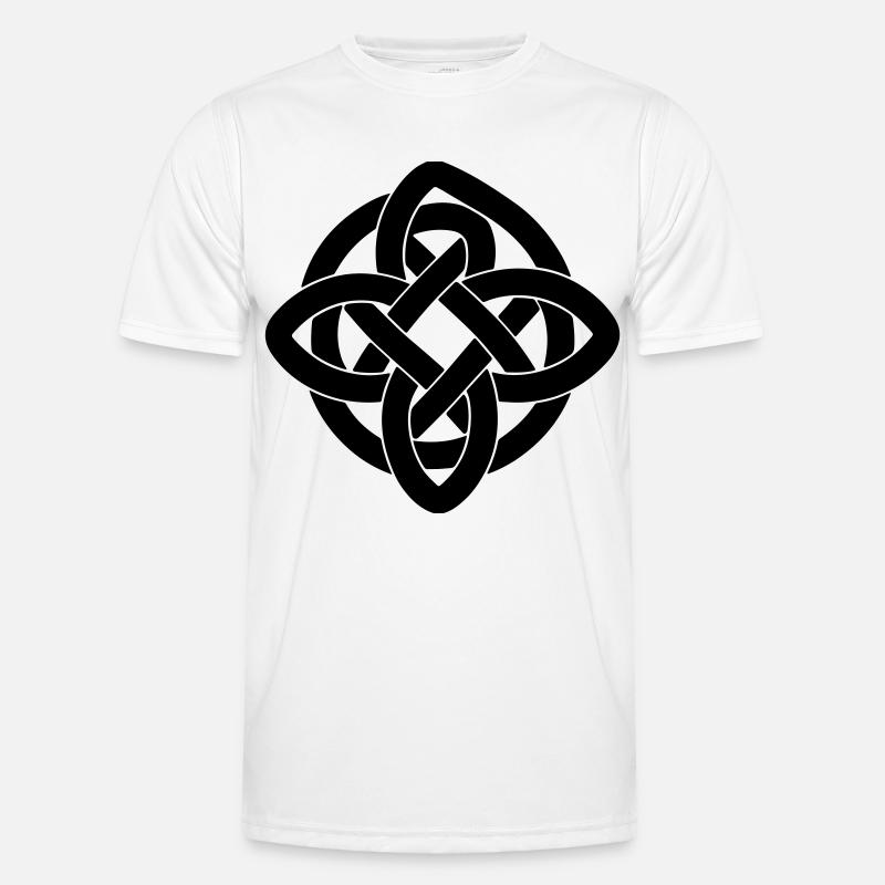 Celtic Symbol T-Shirt - Celtic Knot Infinity - Men's Functional T-Shirt - white