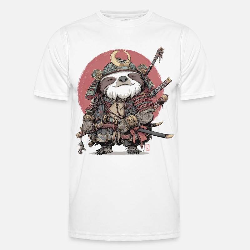 Faultier-Samurai-Rüstung Männer Funktions-T-Shirt