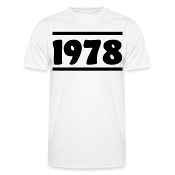 1978 Anniversaire 1978 - T-shirt sport Homme - blanc - Devant - AI Model Male 178 dark (178cm)