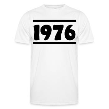 1976 Birthday 1976 - Men's Functional T-Shirt - white - Front - AI Model Male 178 dark (178cm)