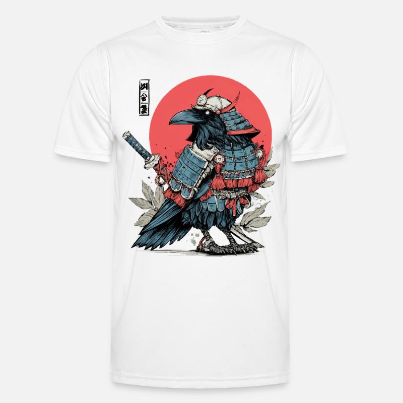Crimson Samurai Raven Armor - Men's Functional T-Shirt - white