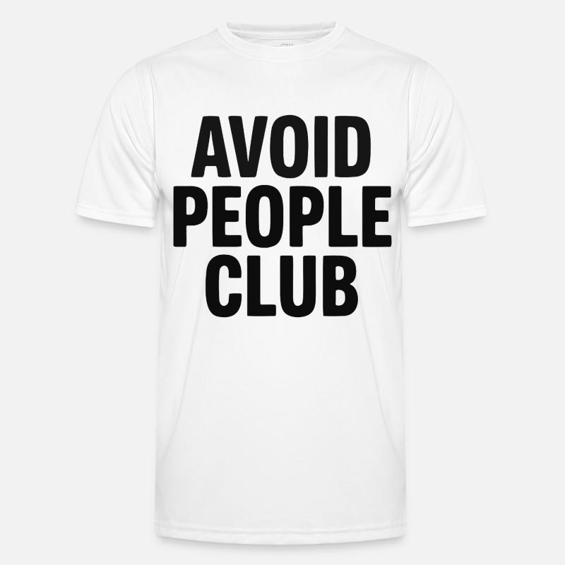 Introverted Humor People Avoid - Men's Functional T-Shirt - white