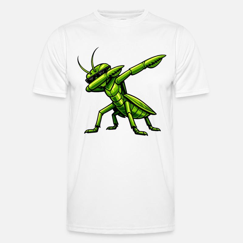 Dabbing Praying Mantis - Men's Functional T-Shirt - white