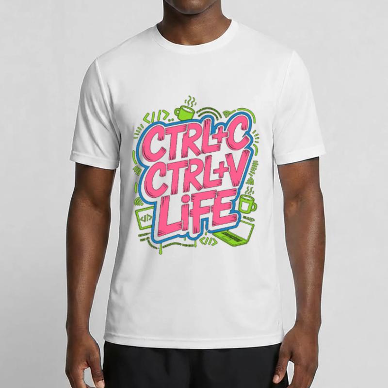 Remote Developer Ctrl+C Ctrl+V Life Web Developer Men's Functional T-Shirt