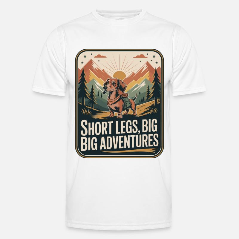 Wander Dachshund - Men's Functional T-Shirt - white
