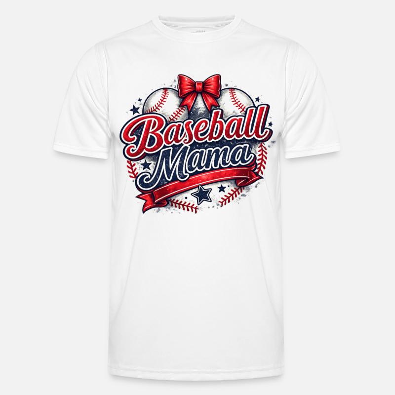 Baseball Mom: Retro Mama Baseball Gift - Men's Functional T-Shirt - white