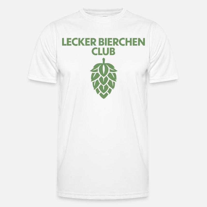 Lecker Bierchen Club - Lecker Bierchen - Bier - Männer Funktions-T-Shirt - Weiß