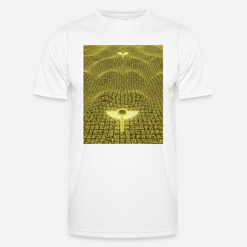Ancient Golden Code Alien Artifact - Men's Functional T-Shirt - white