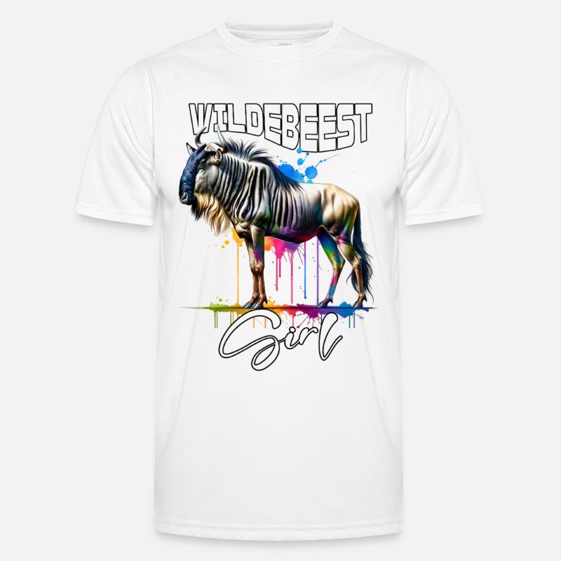 Wildebeest Mädchen Gnu - Männer Funktions-T-Shirt - Weiß