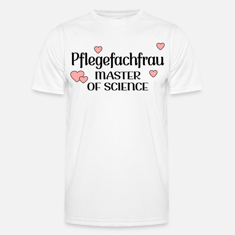 MASTERSTUDIUM PFLEGE - PFLEGEFACHFRAU - Männer Funktions-T-Shirt - Weiß