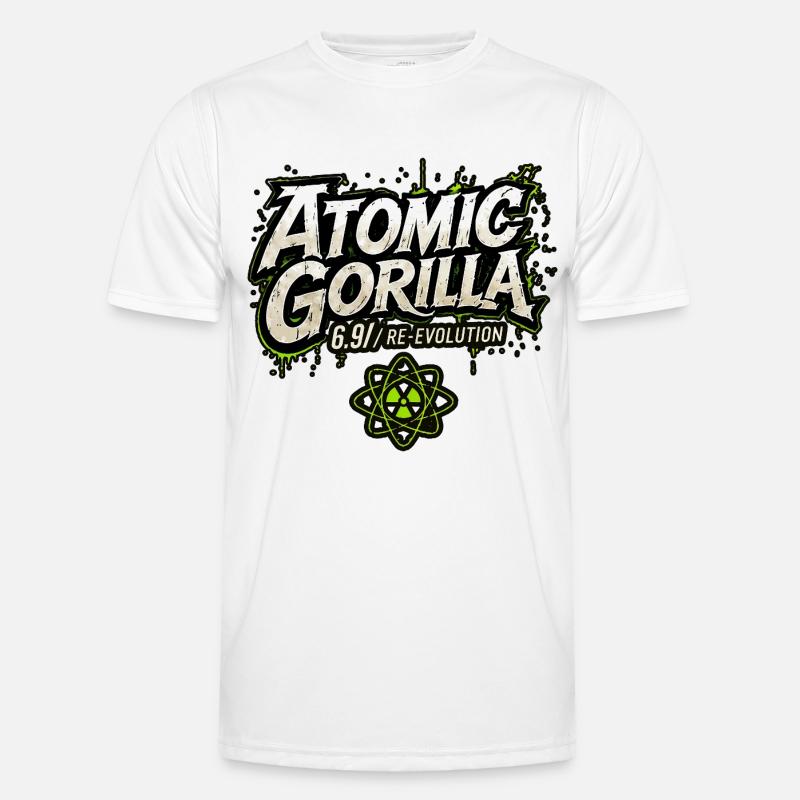 Réévolution du gorille atomique - T-shirt sport Homme - blanc