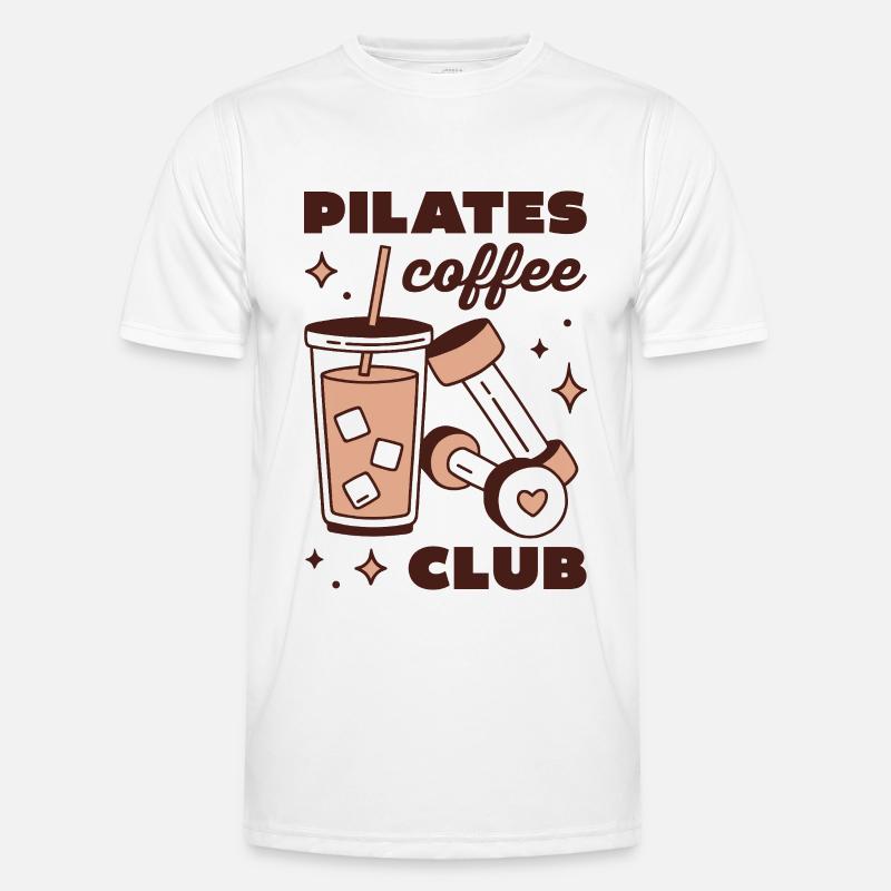 Pilates-Eiskaffee-Latte-Mädchen-Ästhetik - Männer Funktions-T-Shirt - Weiß