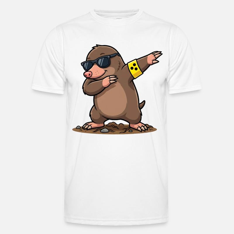 Dabbing Mole - Men's Functional T-Shirt - white