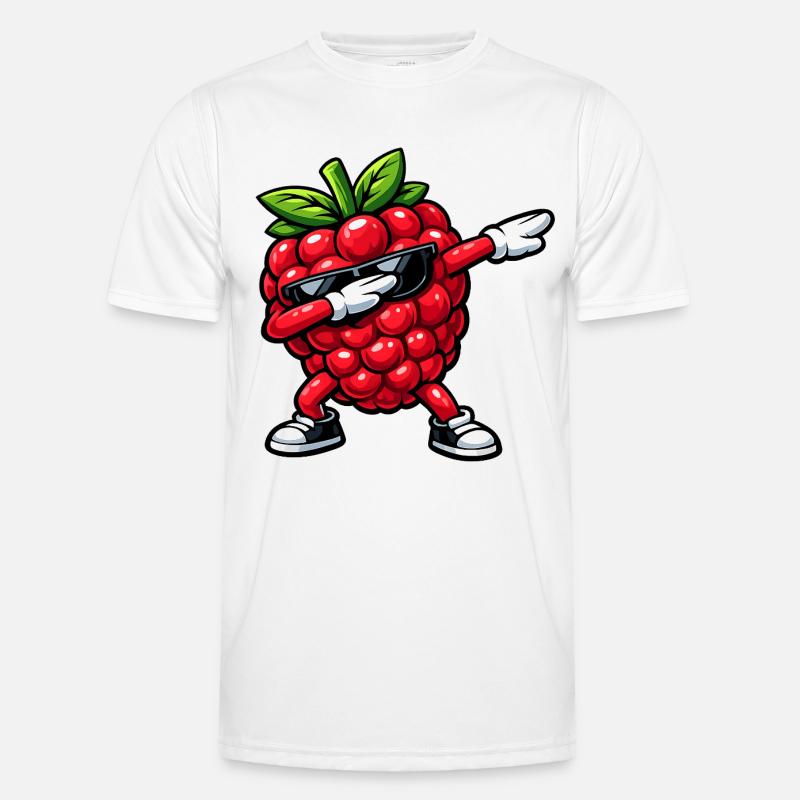 Dabbing Raspberry - Men's Functional T-Shirt - white
