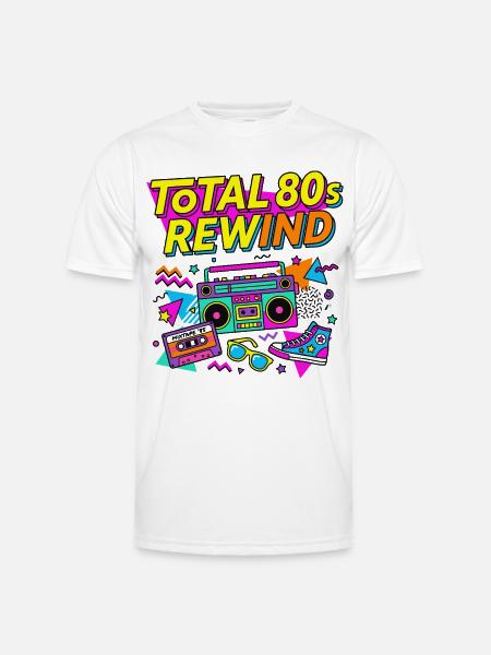 Total 80s Rewind - Männer Funktions-T-Shirt - Weiß