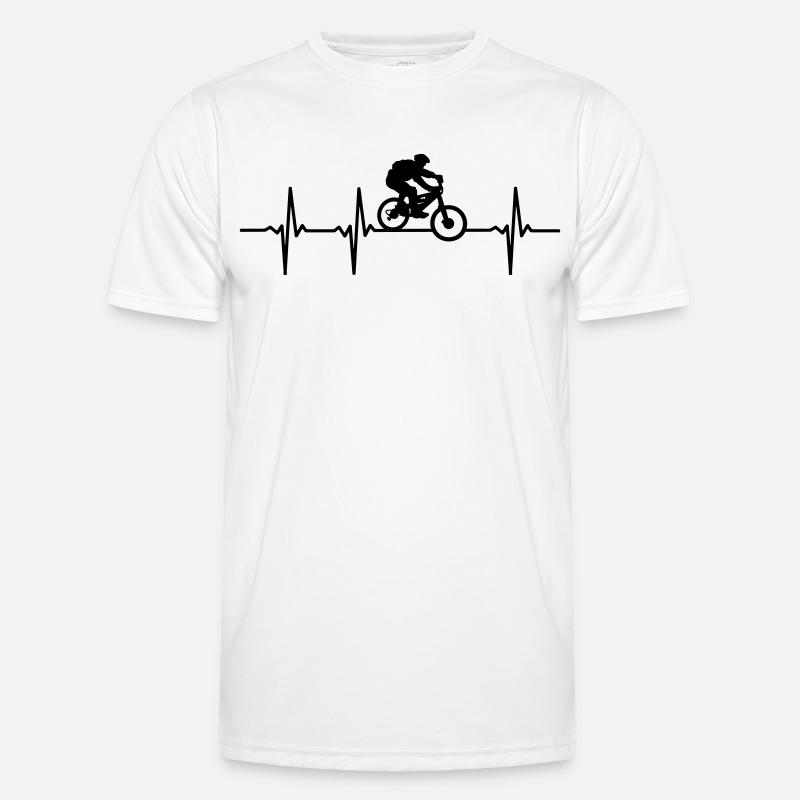 Biker pulse T-Shirts - Men's Functional T-Shirt - white