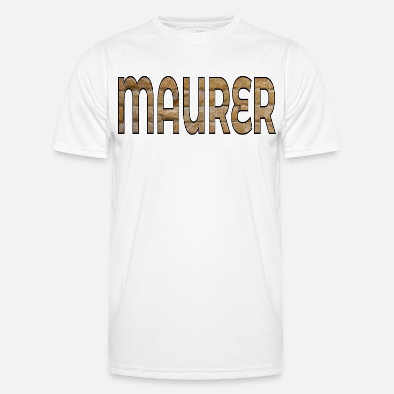 BRICKLAYER BUILDING BRICKS - Men's Functional T-Shirt - white