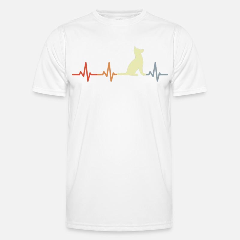 Vintage Hunde Kardiogramm Männer Funktions-T-Shirt