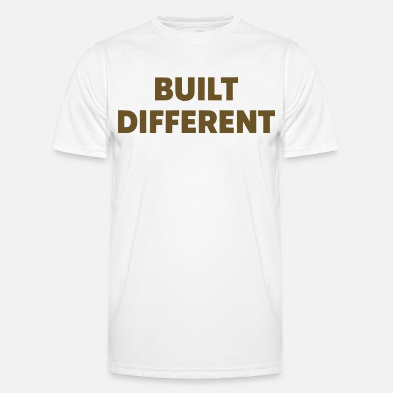 Built Different Saying Statement Typography Men's Functional T-Shirt