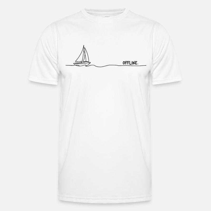 offline. Sailing Minimal Oneline Statement Men's Functional T-Shirt
