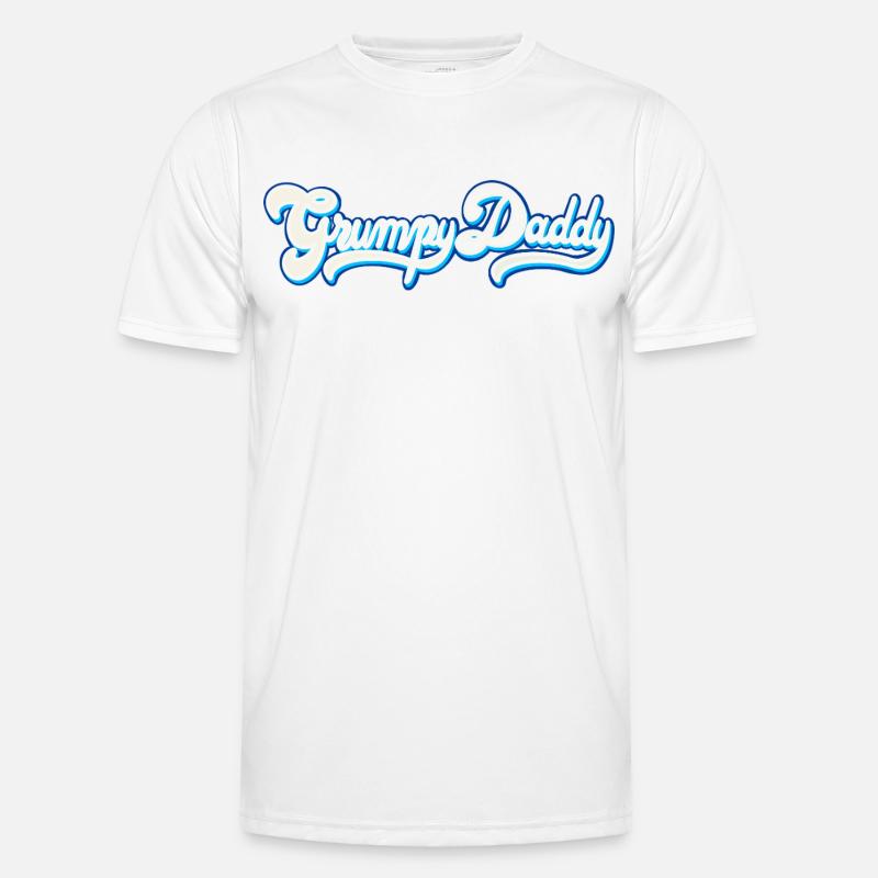 Grumpy Daddy Script - Color "Whipped Cream" Men's Functional T-Shirt