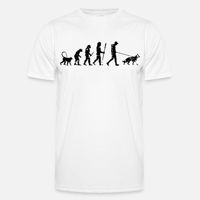 Deutscher Schäferhund Evolution - Männer Funktions-T-Shirt - Weiß