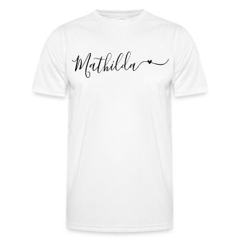 Mathilda Prénom décoratif - T-shirt sport Homme - blanc - Devant - AI Model Male 178 dark (178cm)