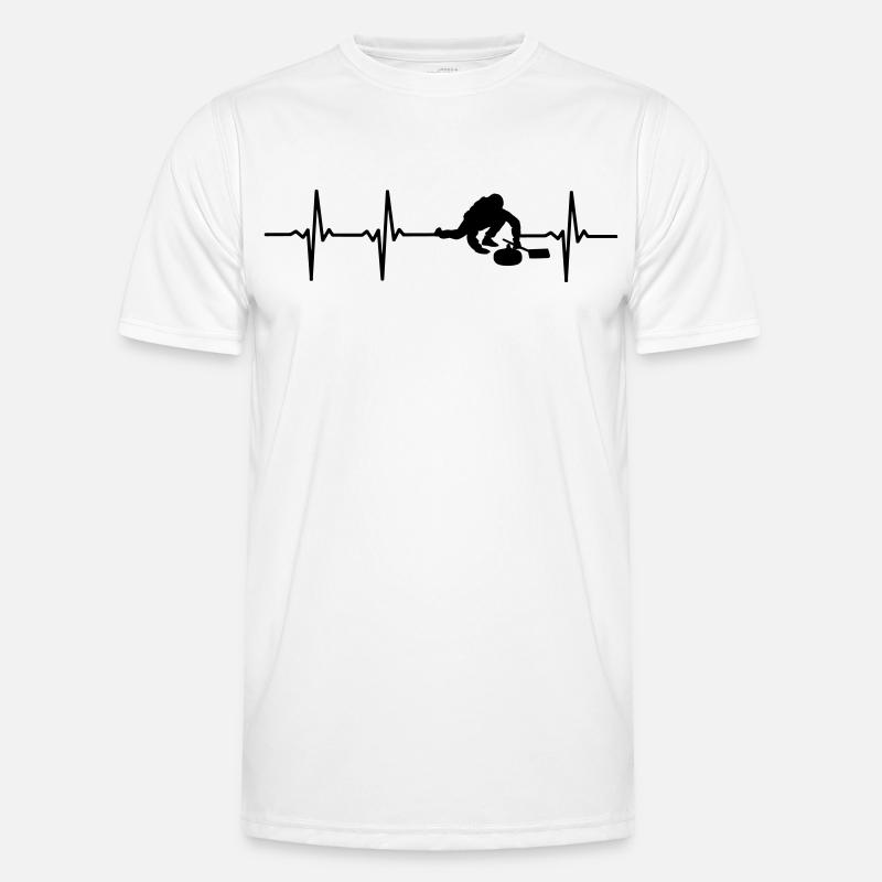 Curling player pulse - Men's Functional T-Shirt - white