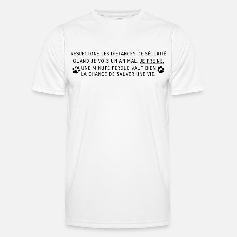Respectons les distances de sécurité T-shirt sport Homme