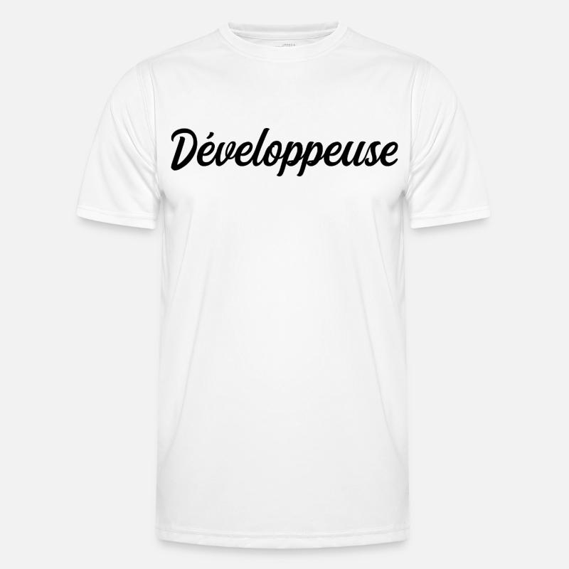 Développeuse Web Code Logiciel Application Tech - T-shirt sport Homme - blanc