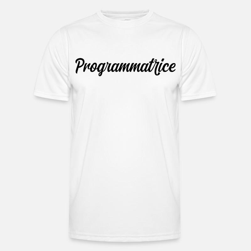 Programmatrice Informatique Code Développeuse Web - T-shirt sport Homme - blanc