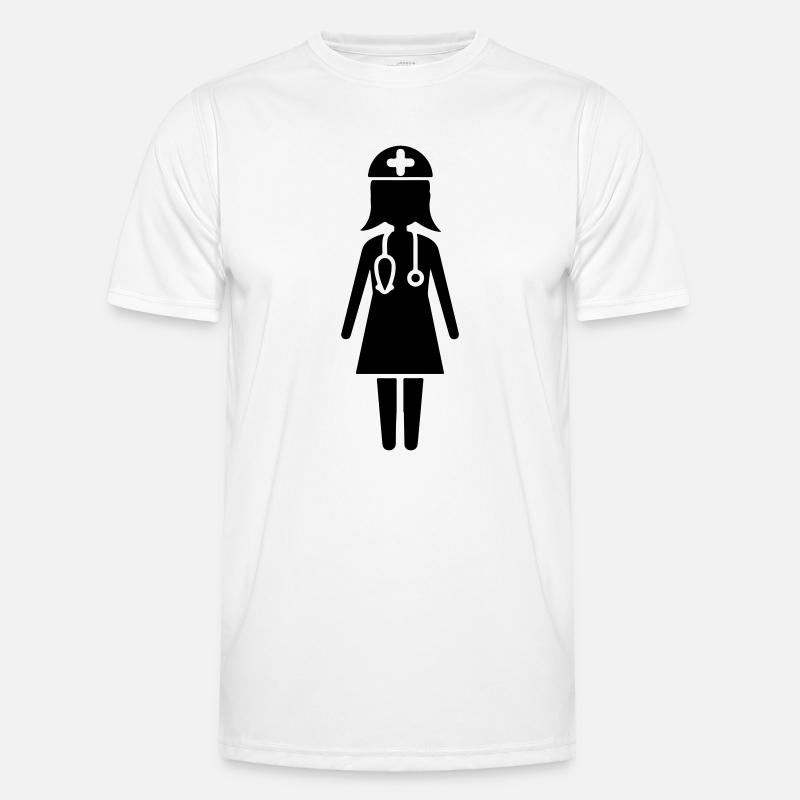 Krankenschwester Doktor - Männer Funktions-T-Shirt - Weiß