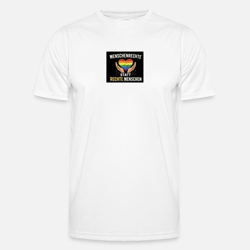 Menschenrechte statt rechte Menschen Männer Funktions-T-Shirt