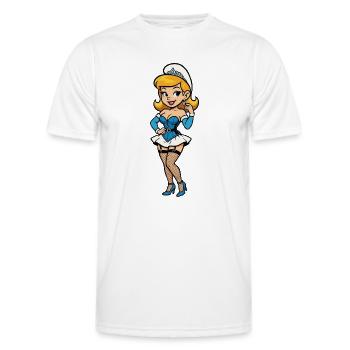 Blue gnome woman - Men's Functional T-Shirt - white - Front - AI Model Male 178 dark (178cm)