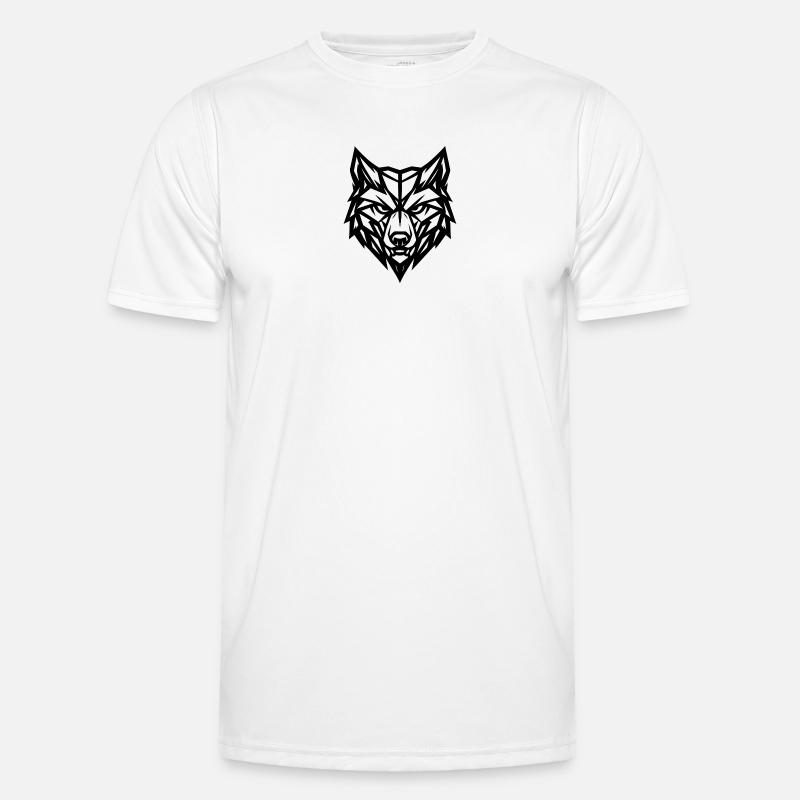 Grey Wolf with geometric style Men's Functional T-Shirt