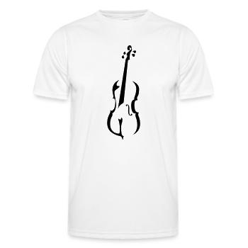 cello - Men's Functional T-Shirt - white - Front - AI Model Male 178 dark (178cm)