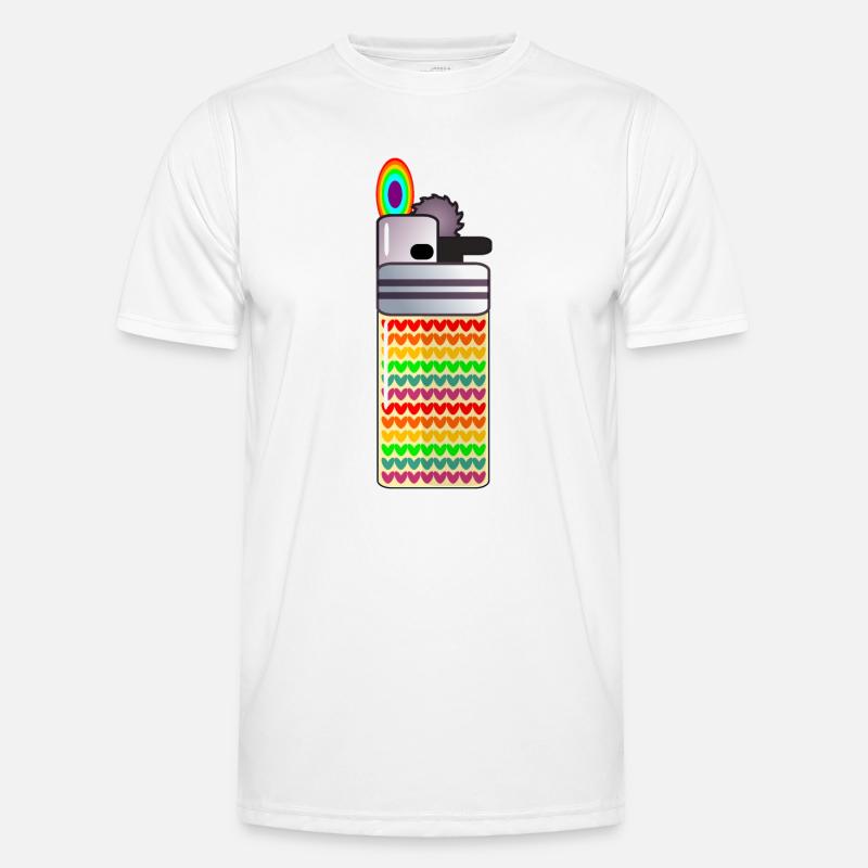RAINBOW - LIGHTER SMOKING Men's Functional T-Shirt