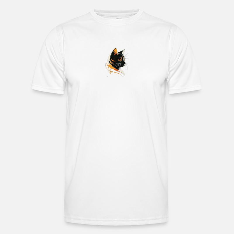 Cat's Head Fire Glow - Men's Functional T-Shirt - white