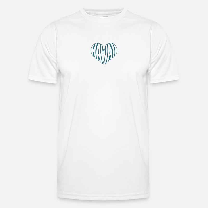 Hawaii, Hawaii Angular HeartTypo Design Men's Functional T-Shirt