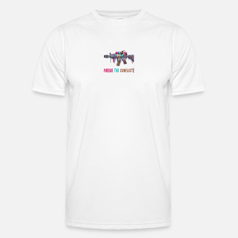 Konflikt eingefrieren Eiscreme Männer Funktions-T-Shirt