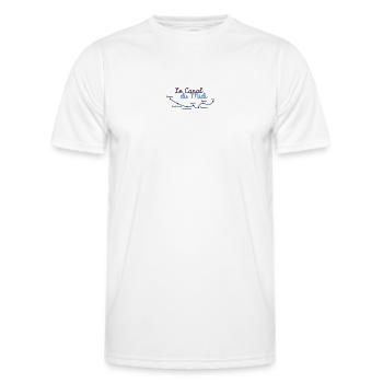 Canal du midi villes - T-shirt sport Homme - blanc - Devant - AI Model Male 178 dark (178cm)