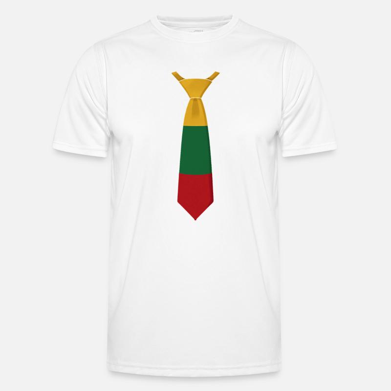 Lithuania Tie – Flaggendesign Männer Funktions-T-Shirt