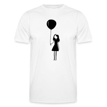 Birthday Balloon Girl Child - Men's Functional T-Shirt - white - Front - AI Model Male 178 dark (178cm)