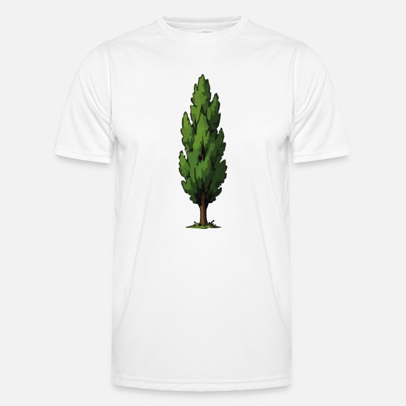 Stylized Green Tree Shape - Men's Functional T-Shirt - white