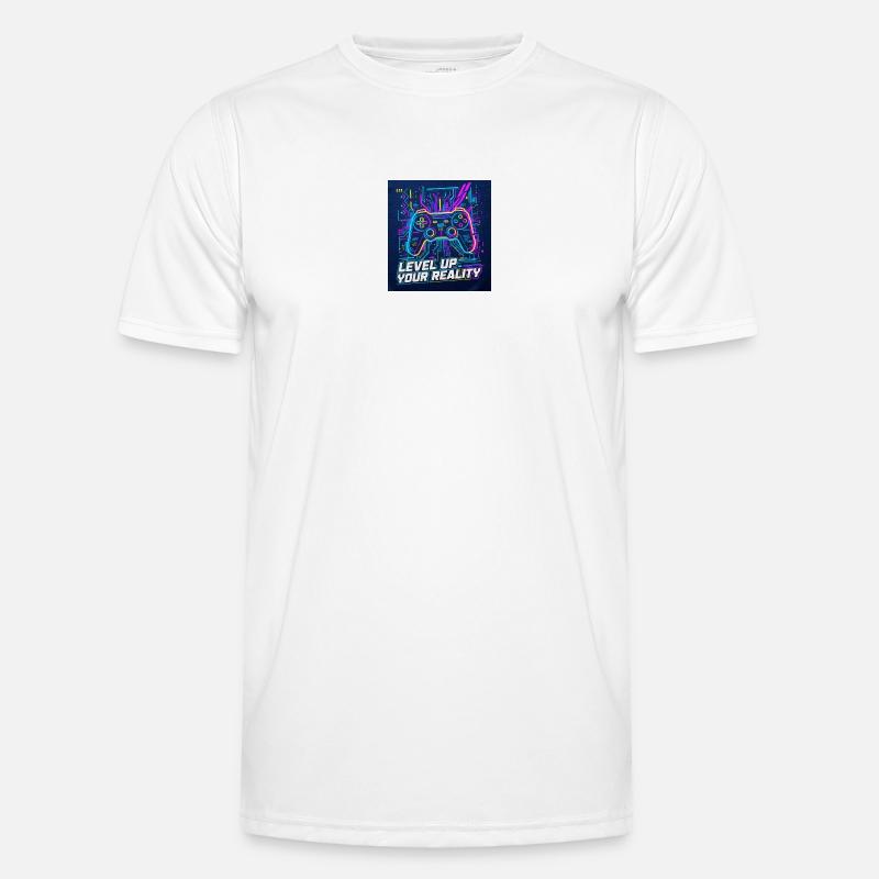 Level Up Your Reality Neon Controller Männer Funktions-T-Shirt