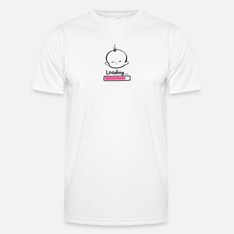 Baby Loading minimal Design Männer Funktions-T-Shirt