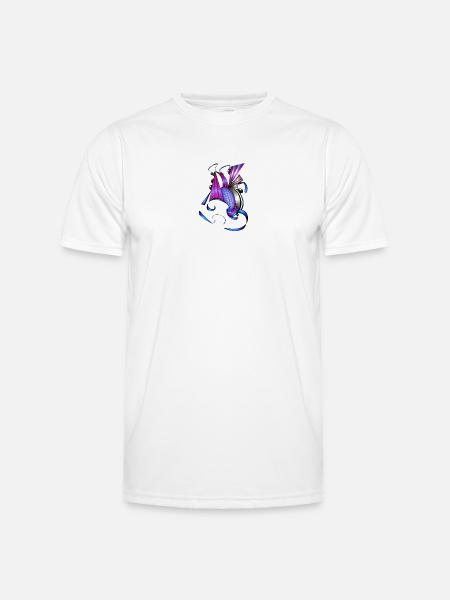 Farbige Spiral- und Fächerkunst - Männer Funktions-T-Shirt - Weiß