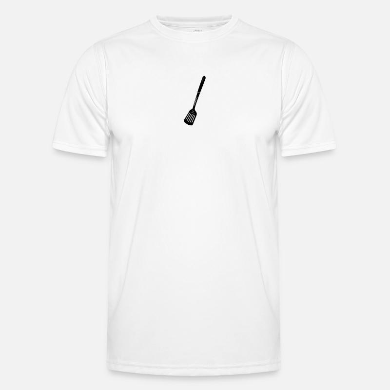 Küchenutensilien Fritteuse oder Backlöffel - Männer Funktions-T-Shirt - Weiß